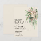 Waterkleur Eucalyptus Bloemige Crème Elegant (Voorkant / Achterkant)