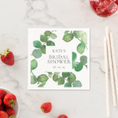 Waterkleur Eucalyptusbladeren Bruidsfeest Servet (Insitu)