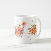 Waterkleur Flower Bright Gold Coffee Mok (Voorkant rechts)