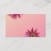 Waterkleur fuscia madeliefjes informatiekaartje (Achterkant)