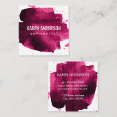 Waterkleur (geborsteld) vierkante visitekaartje (Voorkant / Achterkant)