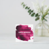 Waterkleur (geborsteld) vierkante visitekaartje (Staand voorkant)