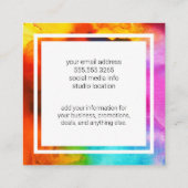 Waterkleur | Grafisch artiest Vierkante Visitekaartje (Achterkant)