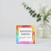 Waterkleur | Grafisch artiest Vierkante Visitekaartje (Staand voorkant)