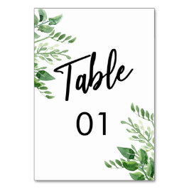 Waterkleur groen, casual handgeschreven typografie kaart