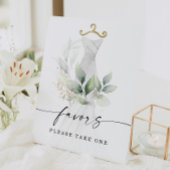 Waterkleur Groene Goud Bruidsdiner Favorieten Bord Reclamebord Met Voetstuk