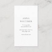 Waterkleur Groene Goud Monogram Professioneel Visitekaartje (Achterkant)