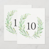 Waterkleur Groene Laurierkrans Tafelnummer (Voorkant / Achterkant)