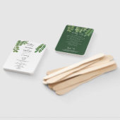 Waterkleur Groene Smaragdgroene Trouwprogramma Handwaaier (Niet-gemonteerd)