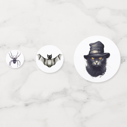 Waterkleur Halloween Confetti (Achterkanten)