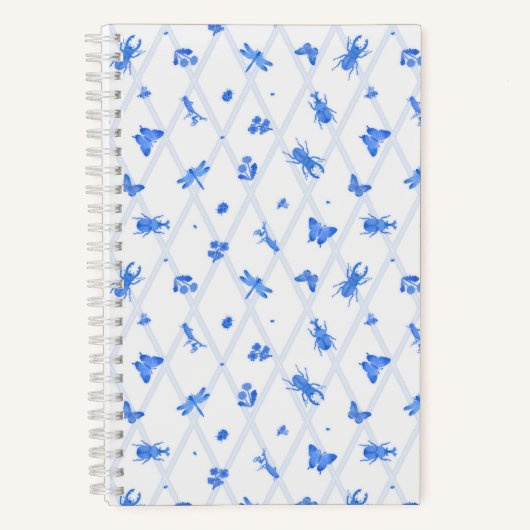 Waterkleur Insect Blauw Notitieboek (Voorkant)