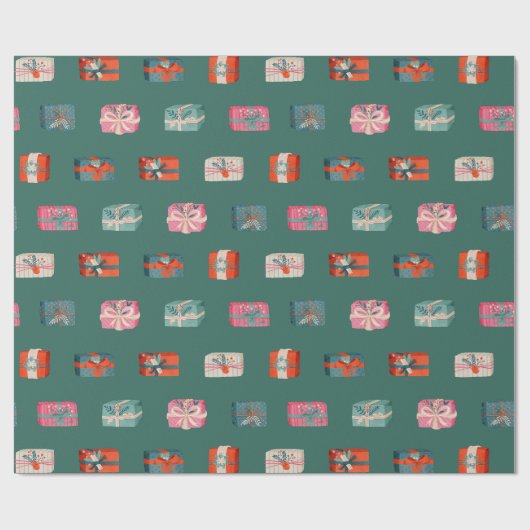 Waterkleur Kleurrijke Cadeaus Patroon Mooie Cadeaupapier (Vlak)