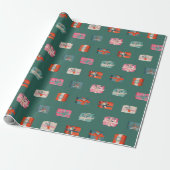Waterkleur Kleurrijke Cadeaus Patroon Mooie Cadeaupapier (Uitgerold)