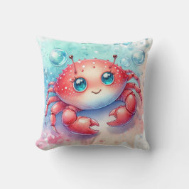 Waterkleur krab kussen