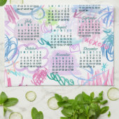 Waterkleur Krabbels Kalender Theedoek 2026 (Gevouwen)