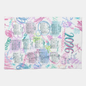 Waterkleur Krabbels Kalender Theedoek 2026 (Horizontaal)