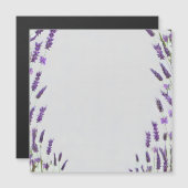 Waterkleur Lavendel Bloem Frame Ontwerp Magnetische Uitnodiging (Voorkant / Achterkant)