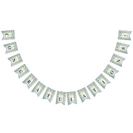 Waterkleur lelietje-van-dalen slinger vlag vlaggetjes