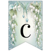 Waterkleur lelietje-van-dalen slinger vlag vlaggetjes (Eerste vlag)