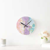 Waterkleur marmer Wandklok (Huis)