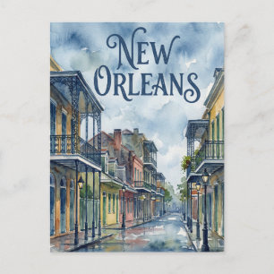 waterkleur New Orleans Louisiana Briefkaart