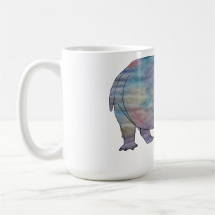 Waterkleur nijlpaard koffiemok