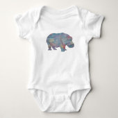 Waterkleur nijlpaard romper (Voorkant)
