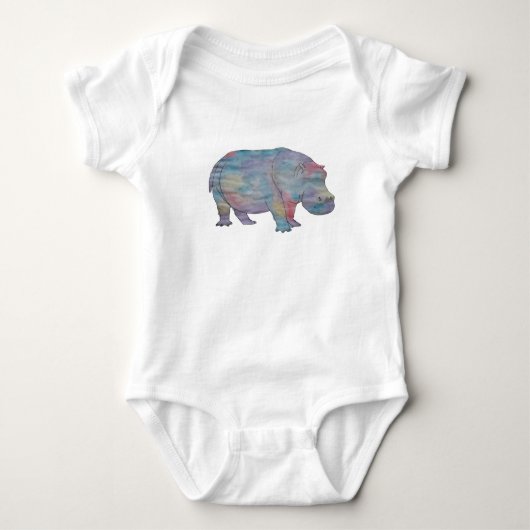 Waterkleur nijlpaard romper (Voorkant)