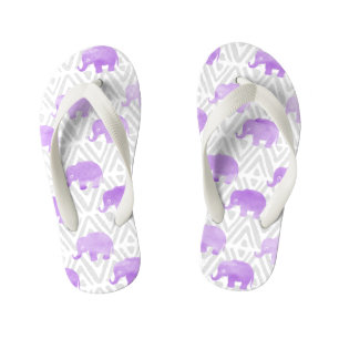 Waterkleur Olifant Shibori Primitive Chevron Kinder Teenslippers