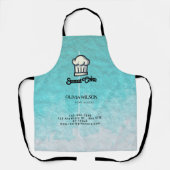 Waterkleur Oppervlakte Roze Enige Zijkant Logo Schort (Voorkant)