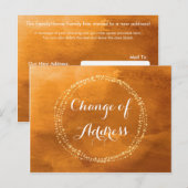 Waterkleur Oranje Briefkaarten voor adreswijziging (Voorkant / Achterkant)