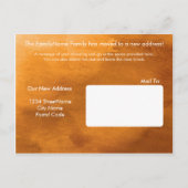 Waterkleur Oranje Briefkaarten voor adreswijziging (Achterkant)