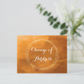 Waterkleur Oranje Briefkaarten voor adreswijziging (Staand voorkant)