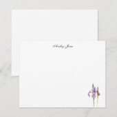 Waterkleur paarse Iris bloem Bedankkaart (Voorkant / Achterkant)