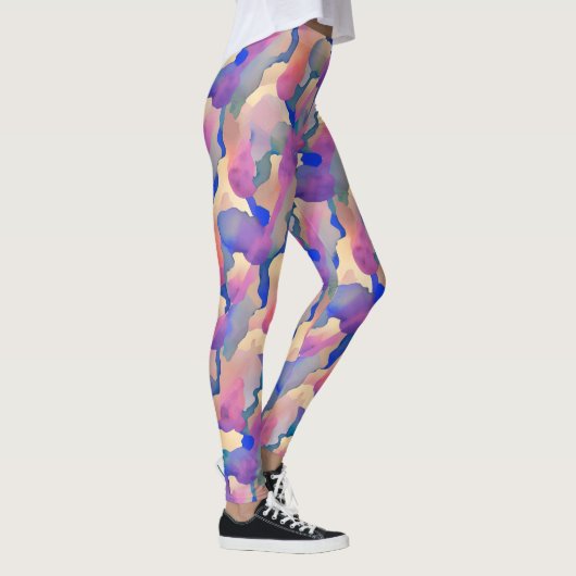 Waterkleur Patroon Leggings (Rechts)