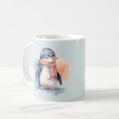 Waterkleur Pinguïn Mok Ontwerp (Voorkant links)