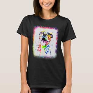 Waterkleur Pit Bull Terrier Dog Boy Girl Tie Dye T-shirt
