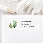 Waterkleur Prickly Pear Cactus Etiket (Insitu)