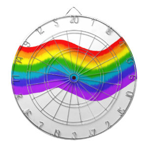 Waterkleur regenboogkleuren dartbord