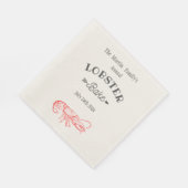 waterkleur - rode kreeft servet (Hoek)