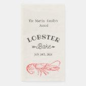  waterkleur - rode kreeft servet (Voorkant)