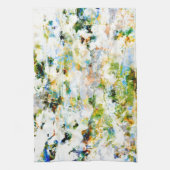 Waterkleur, roodbruine, roestachtige grafische vor theedoek (Verticaal)