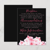 Waterkleur Roze Hortensia Ontvangstkaarten Informatiekaartje (Voorkant / Achterkant)