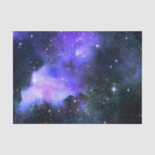 Waterkleur ruimte sterren sterren paars tissuepapier