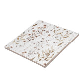 Waterkleur Rustige Bruine Winter Bloemige Botanisc Tegeltje (Zijkant)