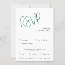 Waterkleur salie minimalist RSVP