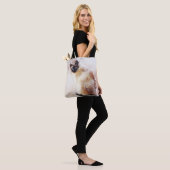 Waterkleur Siamese Kat Tote Bag (Op model)