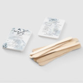 Waterkleur Stofblauw Loof Dawna Handwaaier (Niet-gemonteerd)