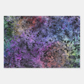 Waterkleur Textuur Groen Paarse Regenboog Inpakpapier Vel (Voorkant 3)