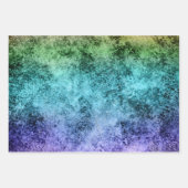 Waterkleur Textuur Roze Turquoise Regenboog Inpakpapier Vel (Voorkant 3)